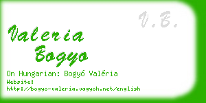 valeria bogyo business card